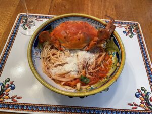 Spaghetti with fresh Crabs